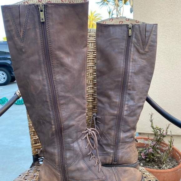 Lucky Brand Tall Leather Bootie Lace Up - Picture 2 of 4